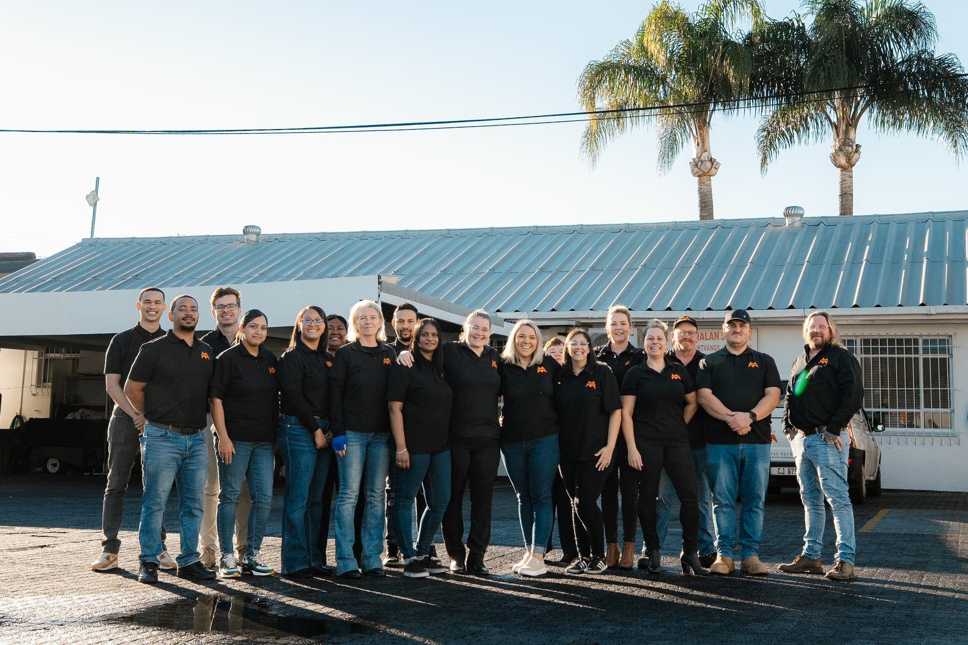 The Malan's Dairy team outside the Paarl depot