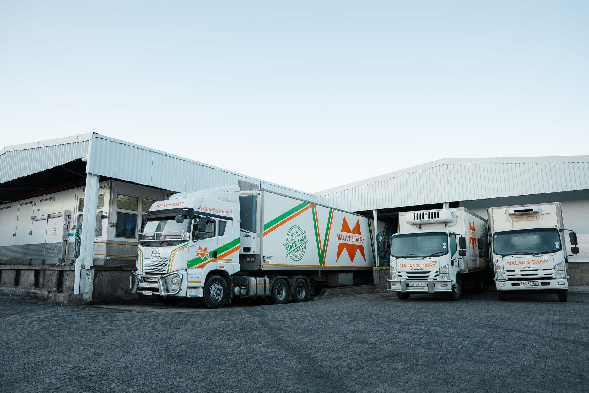 The Malan's Dairy refrigerated fleet at the Paarl depot